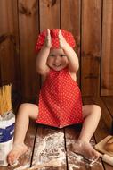 Baby photo shoot in the studio
