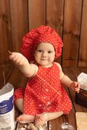 Baby photo shoot in the studio
