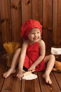 Baby photo shoot in the studio