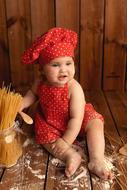 Baby photo shoot in the studio