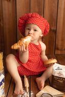 Baby photo shoot in the studio