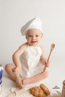 Baby photo shoot in the studio
