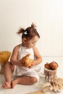 Baby photo shoot in the studio
